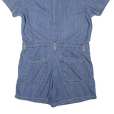 LEVI'S Womens Blue Denim Playsuit Cotton Blend M Button Front Casual Summer