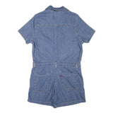 LEVI'S Womens Blue Denim Playsuit Cotton Blend M Button Front Casual Summer