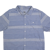 THE NORTH FACE Mens Blue Striped Shirt XL Cotton Blend Casual Summer Button Down