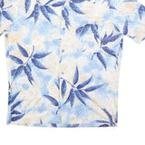 MR CALIFORNIA Mens Blue & Beige Pattern Shirt M Polyester Cocktail Holiday