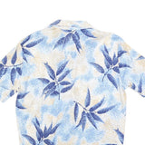 MR CALIFORNIA Mens Blue & Beige Pattern Shirt M Polyester Cocktail Holiday