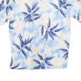MR CALIFORNIA Mens Blue & Beige Pattern Shirt M Polyester Cocktail Holiday