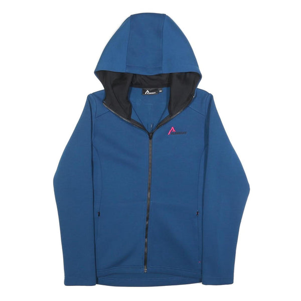 ALBRIGHT Womens Blue Zip Up Hoodie S Lightweight Casual Comfort