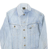LEE Mens Blue Cotton Blend Denim Jacket M Button Plain Classic Fit Casual Style
