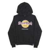 HARD ROCK CAFE Womens Black Hoodie S Barcelona Cotton Blend Pullover Casual