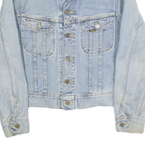 LEE Womens Blue Denim Jacket S Cotton Classic Button Closure Casual
