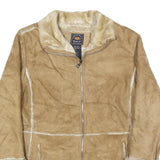 ROUTE 66 Womens Beige Shearling Style Jacket M Polyester Zip Fastening
