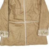 ROUTE 66 Womens Beige Shearling Style Jacket M Polyester Zip Fastening