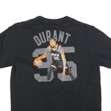 FANATICS Mens Black Durant 35 Graphic T-Shirt XL Short Sleeve Crew Neck