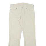 LEVI'S Womens Cream Cotton Blend Regular Flared Trousers W31 L29 Classic Comfort