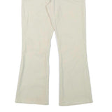 LEVI'S Womens Cream Cotton Blend Regular Flared Trousers W31 L29 Classic Comfort