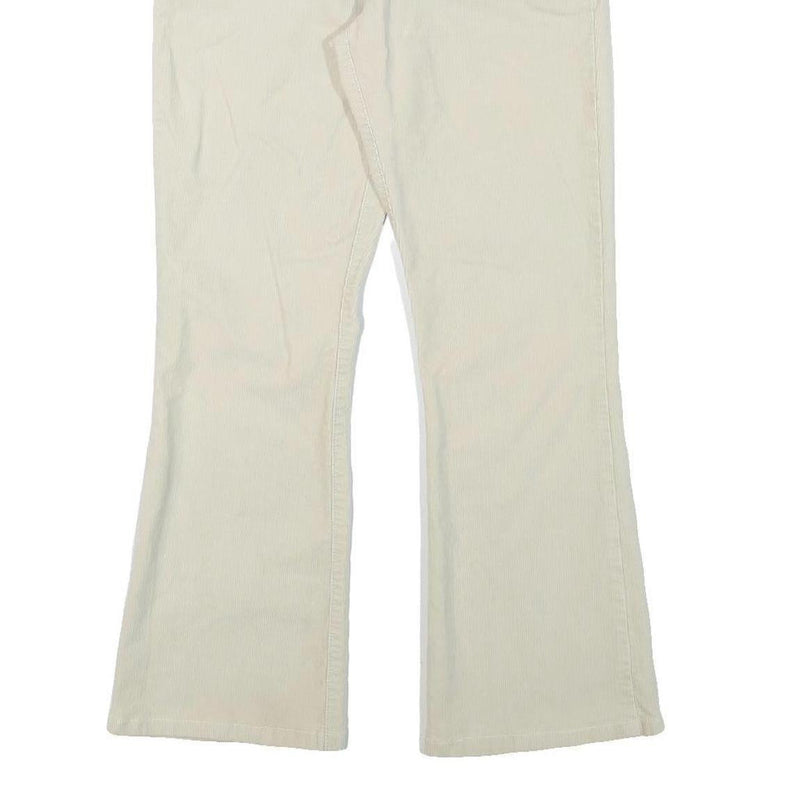 LEVI'S Womens Cream Cotton Blend Regular Flared Trousers W31 L29 Classic Comfort