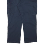 DICKIES Mens Navy Regular Fit Straight Leg Trousers W40 L30 Workwear Casual Zip