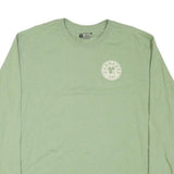 CARHARTT Mens Green Long Sleeve Crew Neck Cotton Blend T-Shirt M Casual Logo