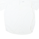 COLUMBIA Mens White Polyester Blend Short Sleeve Shirt L Lightweight Outdoor