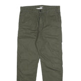 CARHARTT WIP Mens Cotton Slim Tapered Trousers Olive Green W31 L29 Casual