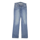 LEVI'S Womens Blue Regular Straight Denim Medium W26 L32 Classic Fit Zip Jeans