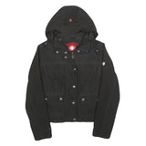 WELLENSTEYN Womens Black Jacket S Cotton Blend Hooded Zip Casual Outdoor