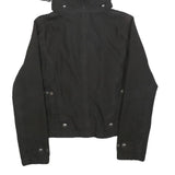 WELLENSTEYN Womens Black Jacket S Cotton Blend Hooded Zip Casual Outdoor