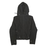 WELLENSTEYN Womens Black Jacket S Cotton Blend Hooded Zip Casual Outdoor