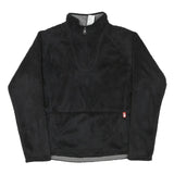 THE NORTH FACE Womens Black Plain Pullover Fleece Crew Neck Jumper L Outdoor