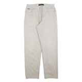 CALVIN KLEIN JEANS Mens Cotton Blend Beige Relaxed Straight Trousers W34 L32
