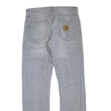 CARHARTT Womens Blue Regular Fit Straight Denim Jeans W32 L32 Classic Zip