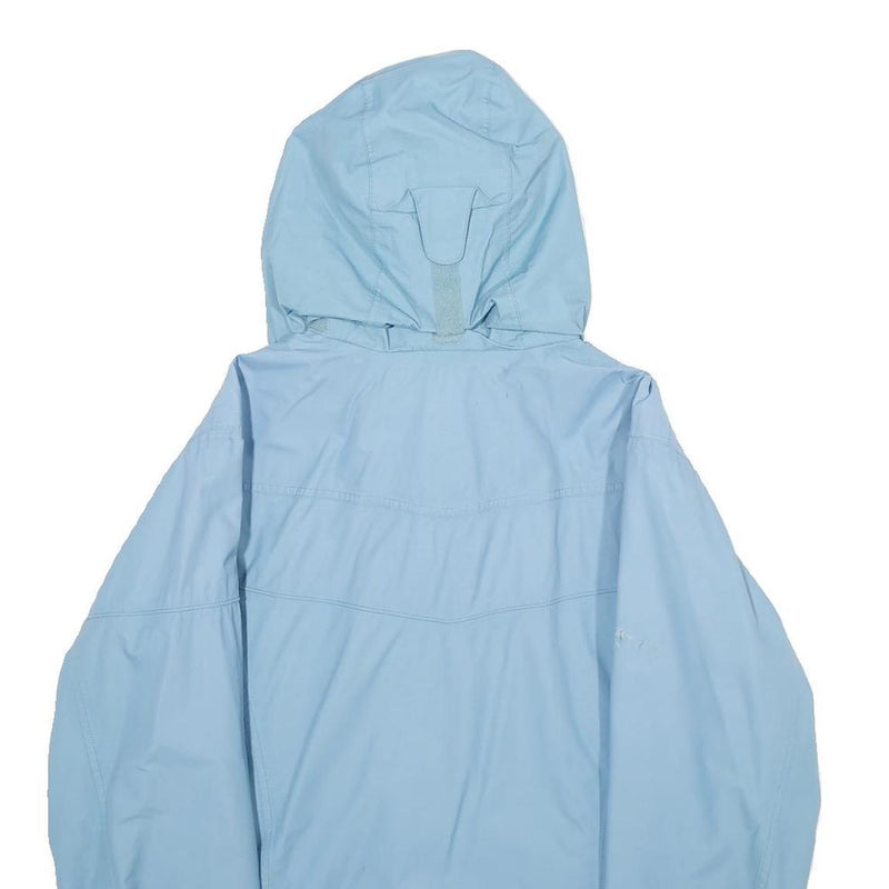 COLUMBIA Womens Blue Nylon Outdoor Hooded Jacket S Zip Lightweight Water