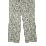 YOU Mens Cotton Blend Grey Camouflage Regular Cargo Trousers W34 L32 Belted