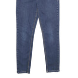 7 FOR ALL MANKIND Womens Slim Blue Denim Jeans W26 L26 Signature Stitching Zip