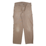 DICKIES Mens Regular Fit Workwear Beige Denim Jeans W32 L30 Durable Cotton Blend