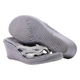 SKECHERS Wedge Heels Grey Synthetic Womens UK 6