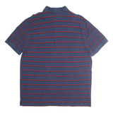 TOMMY HILFIGER Mens Blue & Red Striped Short Sleeve Polo Shirt 2XL Cotton