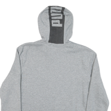 PUMA Mens Grey Cotton Blend Pullover Hoodie M Logo Print