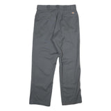 DICKIES Mens Polyester Blend Classic Grey Trousers W36 L32 Workwear Zip Closure