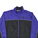 FILA Mens Purple & Black Polyester Blend Track Jacket XL Zip Plain Sportswear