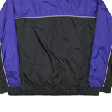 FILA Mens Purple & Black Polyester Blend Track Jacket XL Zip Plain Sportswear