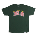 CHAMPION Mens Green Not Bad For Some Immigrants Graphic T-Shirt L Short Sleeve