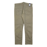 LEE Mens Slim Beige Cotton Blend Trousers W34 L27 Zip Closure Stylish