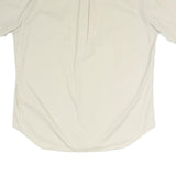 RALPH LAUREN Mens Cream Plain Shirt L Button Down Cotton Blend Casual Summer