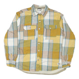 THE NORTH FACE Womens Yellow & Blue Check Shirt XL Cotton Blend Long Sleeve