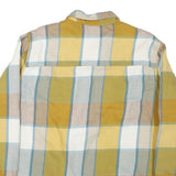 THE NORTH FACE Womens Yellow & Blue Check Shirt XL Cotton Blend Long Sleeve