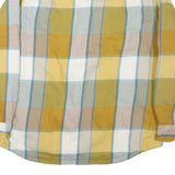 THE NORTH FACE Womens Yellow & Blue Check Shirt XL Cotton Blend Long Sleeve