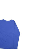 FANATICS Mens Blue Philadelphia 76ers Long Sleeve Crew Neck Cotton T-Shirt M