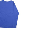 FANATICS Mens Blue Philadelphia 76ers Long Sleeve Crew Neck Cotton T-Shirt M