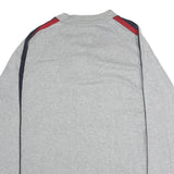 TOMMY HILFIGER Mens Grey 2XL Long Sleeve Henley Denim Stripe Detail