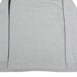 TOMMY HILFIGER Mens Grey 2XL Long Sleeve Henley Denim Stripe Detail