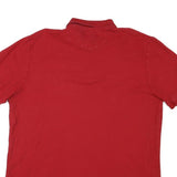 CHAPS Mens Red Short Sleeve Plain XL Polo Shirt Cotton Blend Classic