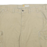 CARHARTT Mens Shorts Beige Cargo Relaxed Fit Large Size 2XL W44 Casual