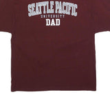 CHAMPION Mens Maroon Seattle Pacific University Dad Graphic T-Shirt XL Crew Neck